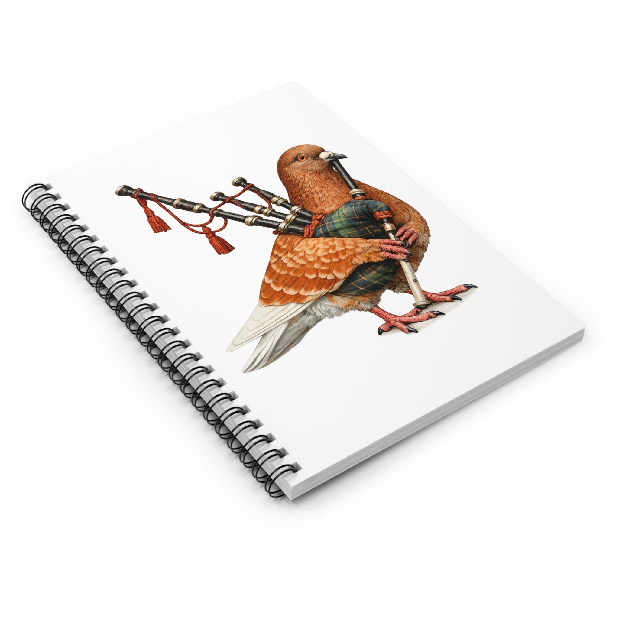 Customizable Woodlawn NYC Pigeon Spiral Journal | Bronx Redheaded Irish Bagpipe Bird Lovers Notebook