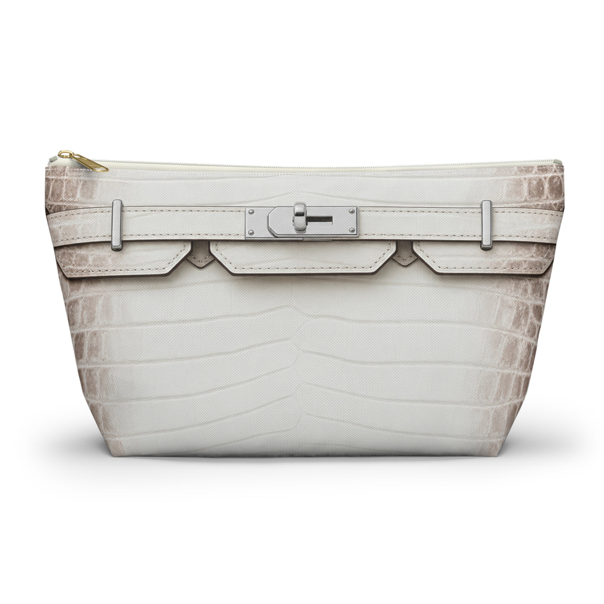Canal Street Large White Makeup Bag —  T-Bottom Travel Bag