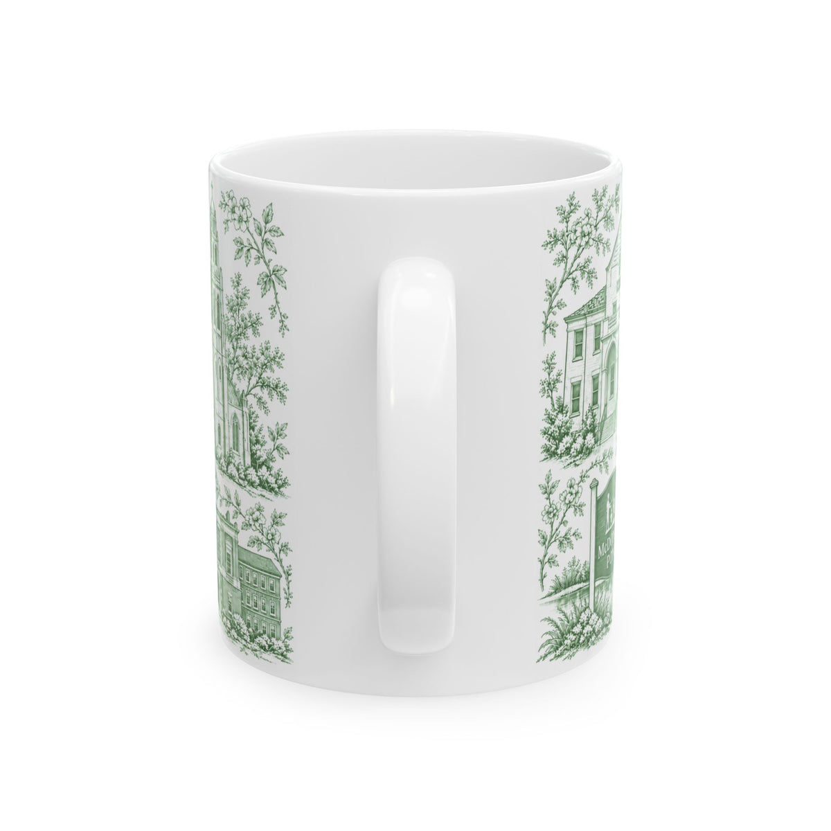 Rockville Center Green Toile de Jouy 11 oz Mug