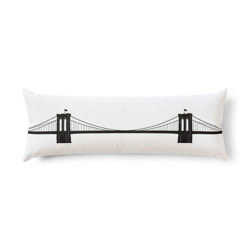 Brooklyn Bridge Silhouette Pillow – Minimalist Cityscape Decor