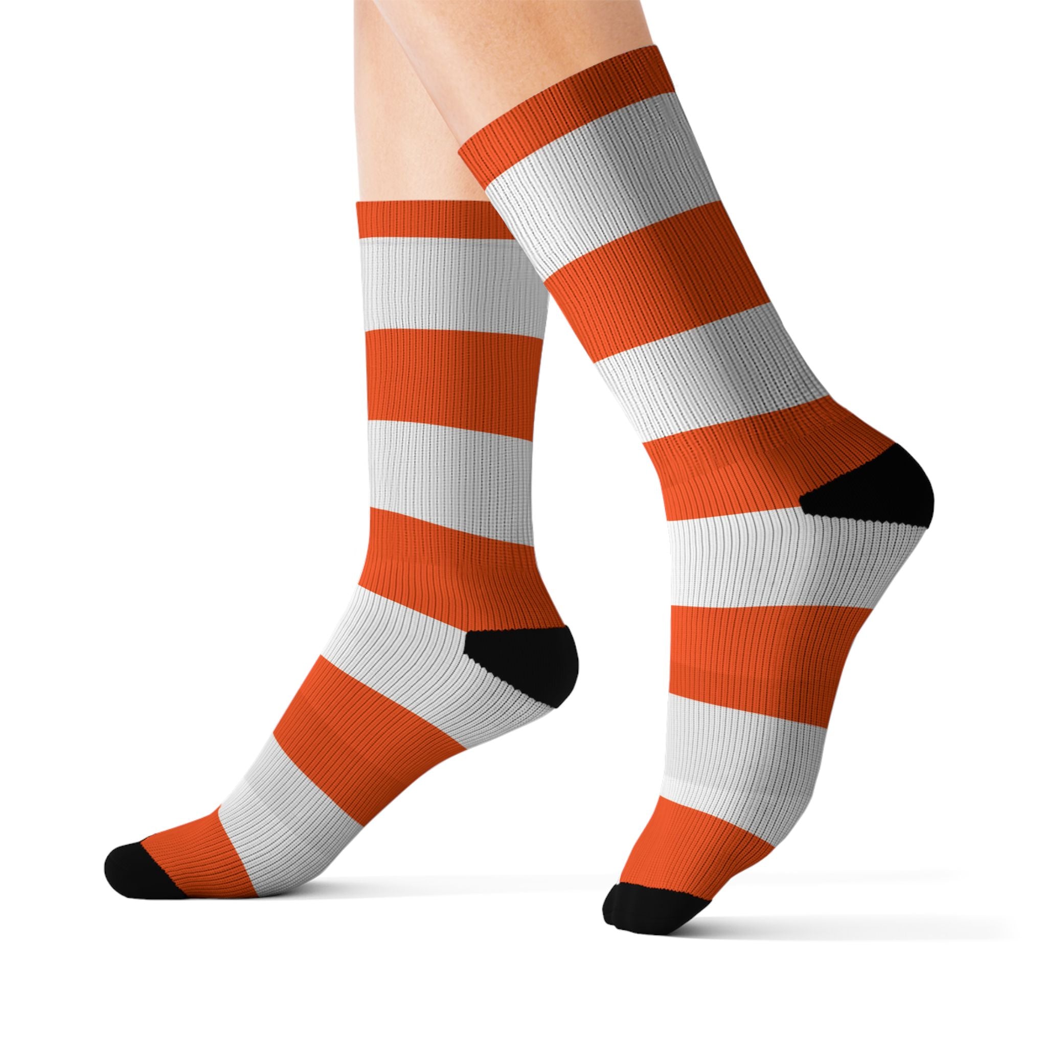 NYC Orange Steam Funnel Socks — Steamy Feet Sublimation Socks