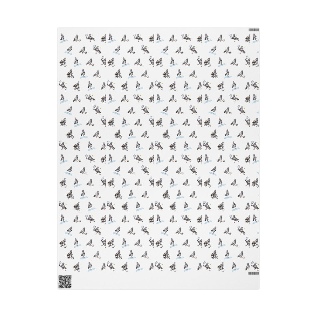 Get Well Soon NYC Pigeon Pattern Gift Wrap Paper | New York Active Lifestyle Bird Lover Wrapping Paper Roll