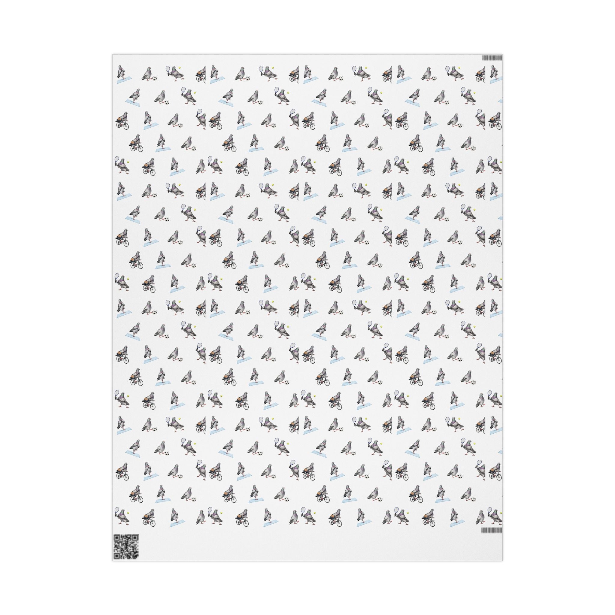 Get Well Soon NYC Pigeon Pattern Gift Wrap Paper | New York Active Lifestyle Bird Lover Wrapping Paper Roll
