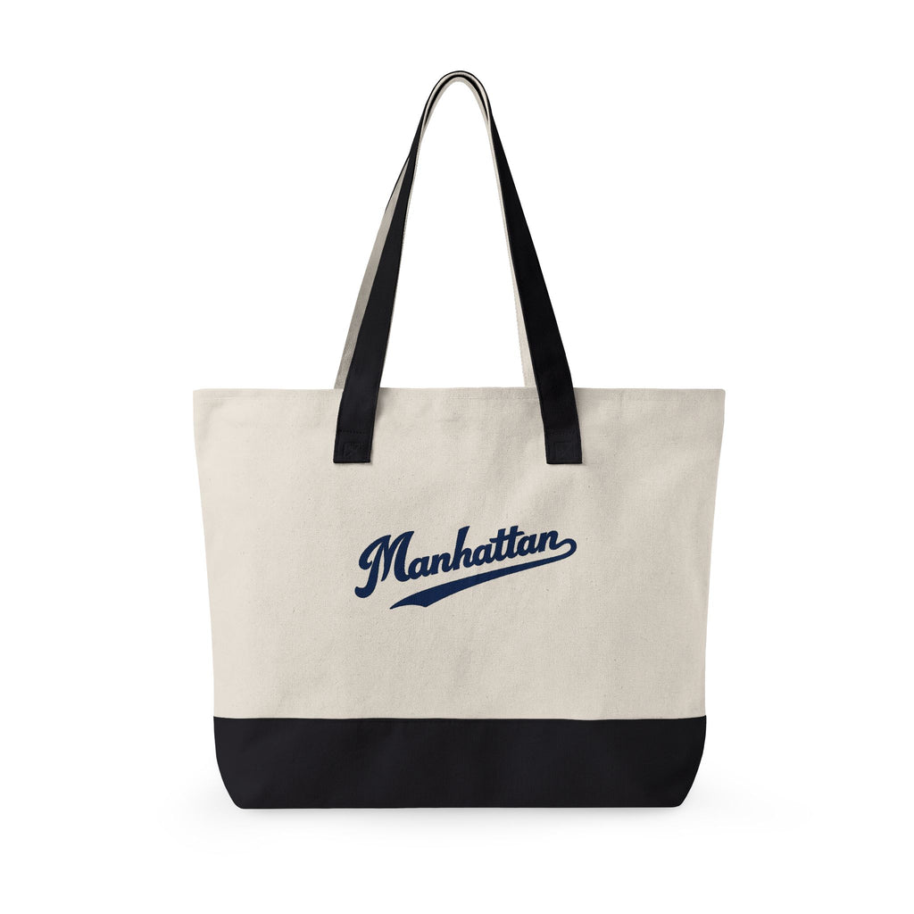 Manhattan Canvas Tote — Zippered Market Bag
