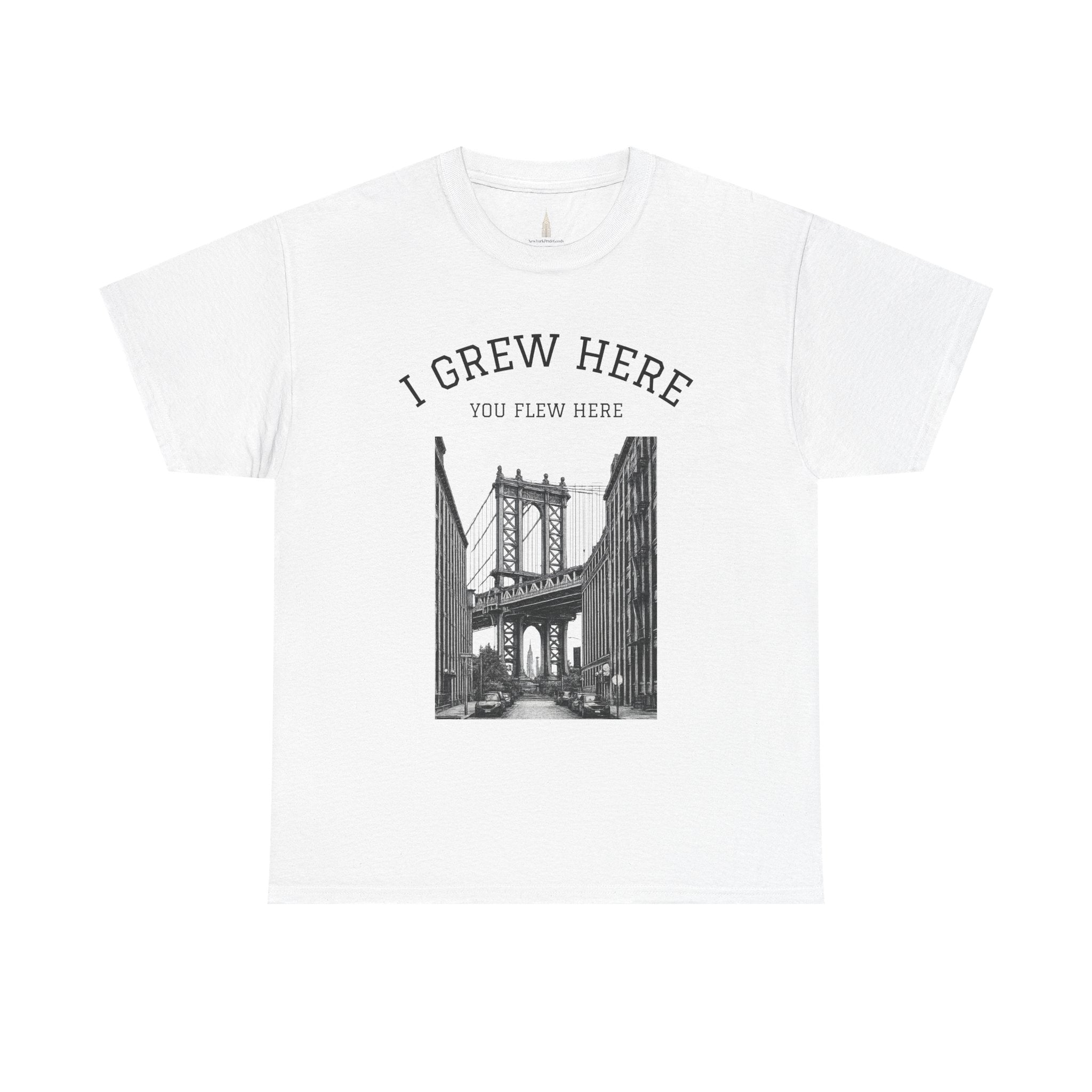 DUMBO Brooklyn Manhattan Bridge T-Shirt  I  I Grew Here You Flew Here Tee