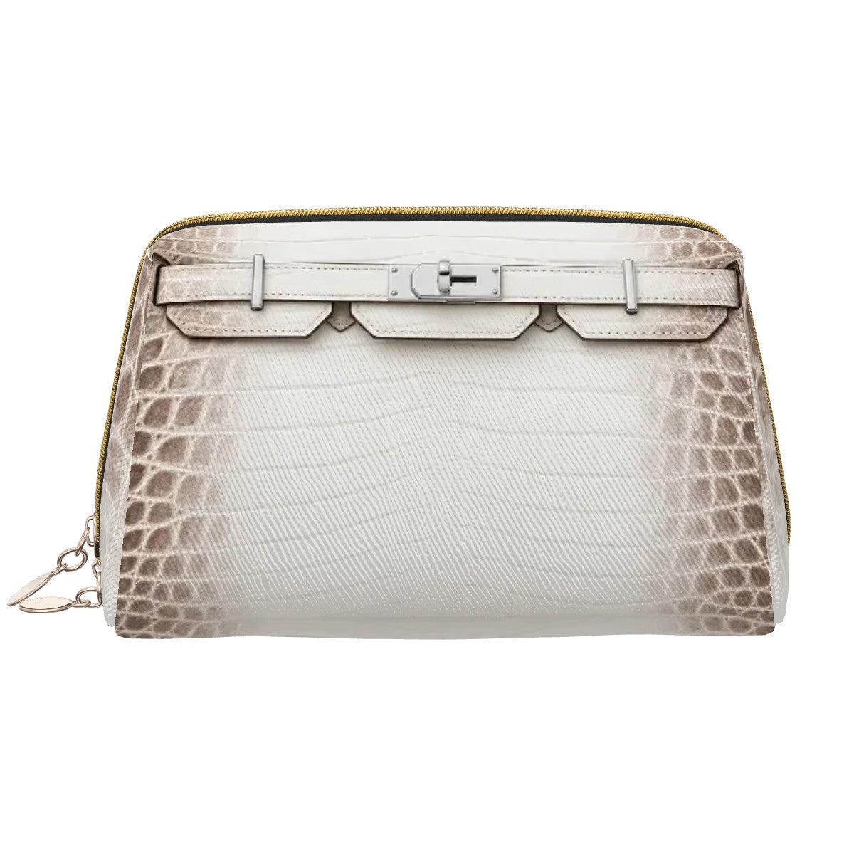 Canal Street White PVC Leather Makeup Bag