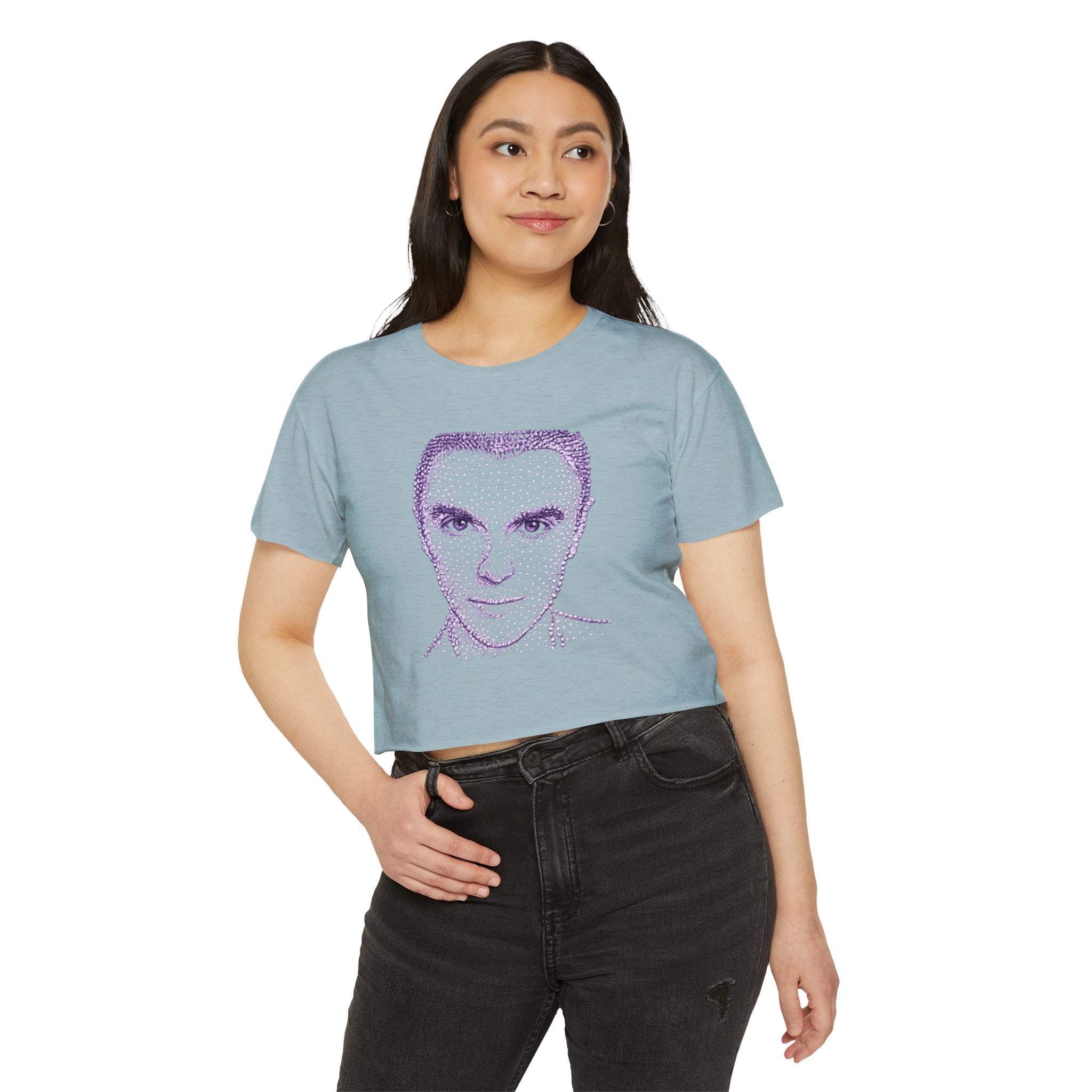 Alien David Byrne Crop Top T-shirt   Music Tee