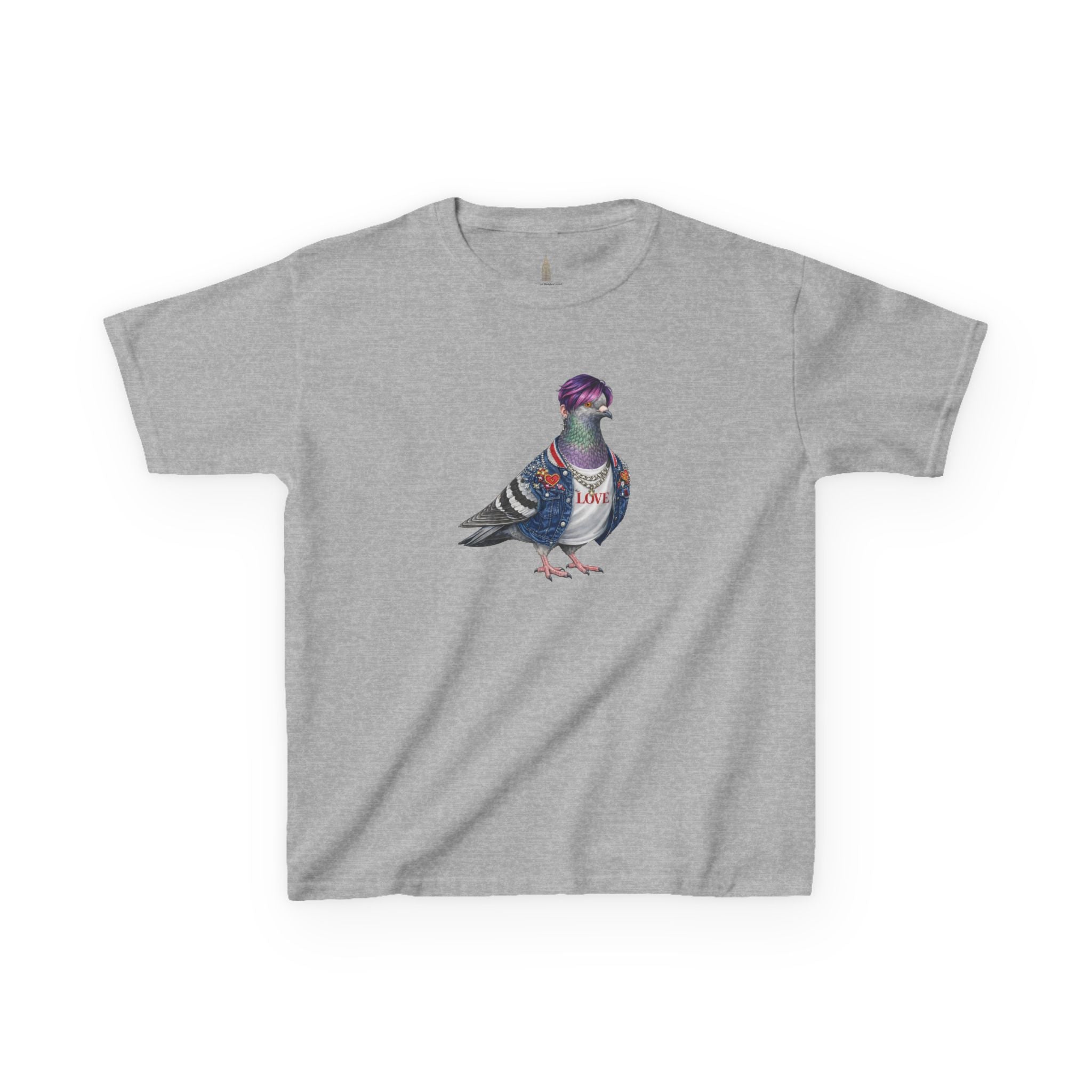 Customizable Koreatown NYC Pigeon Kids KPop Tee — Cute Bird K-Pop T-Shirt for Children