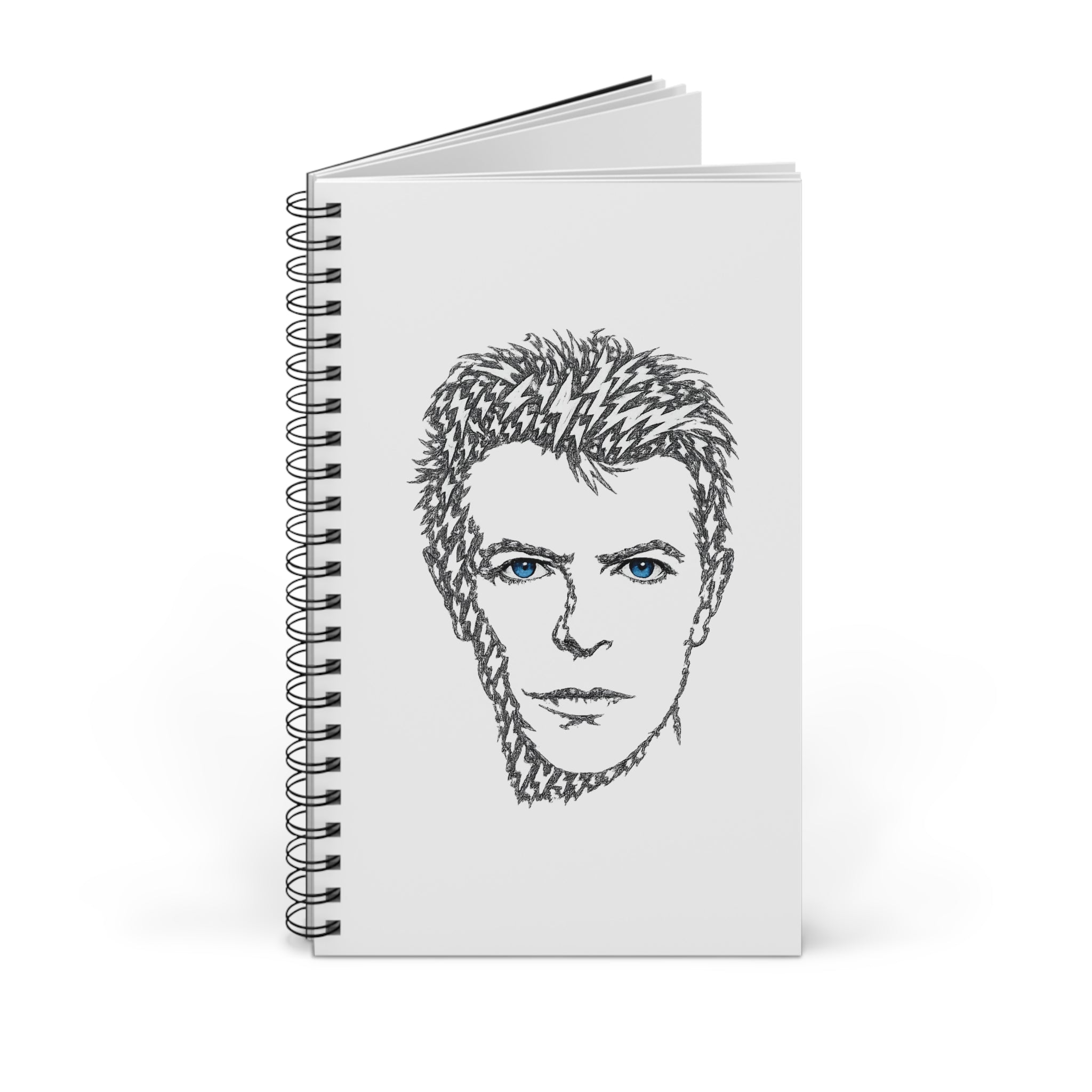 Customizable Lightning Bolt David Bowie Spiral Journal | NYC Music Notebook
