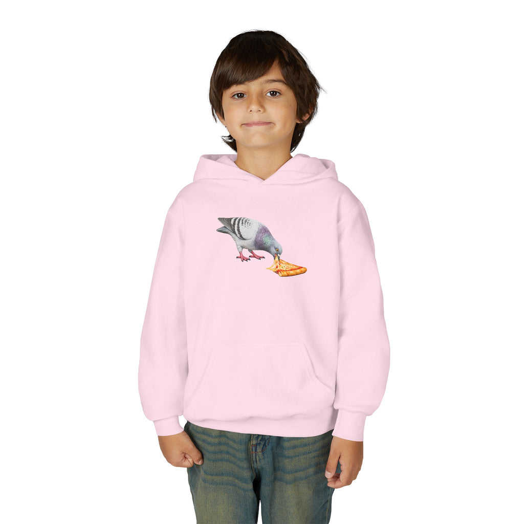 Customizable Little Italy NYC Pigeon NYC Kids Hoodie | New York Pizza Lover Bird Lovers Childrens Hooded Sweatshirt