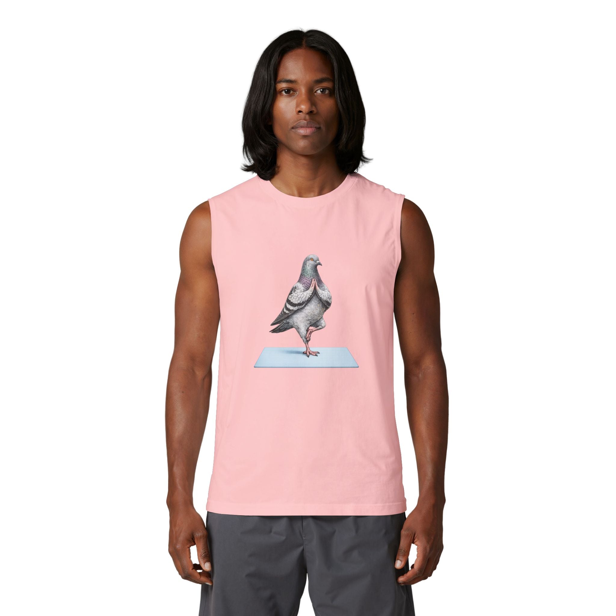 Camiseta sin mangas de yoga con paloma del Central Park de Nueva York | Camiseta para amantes de las aves y el yoga
