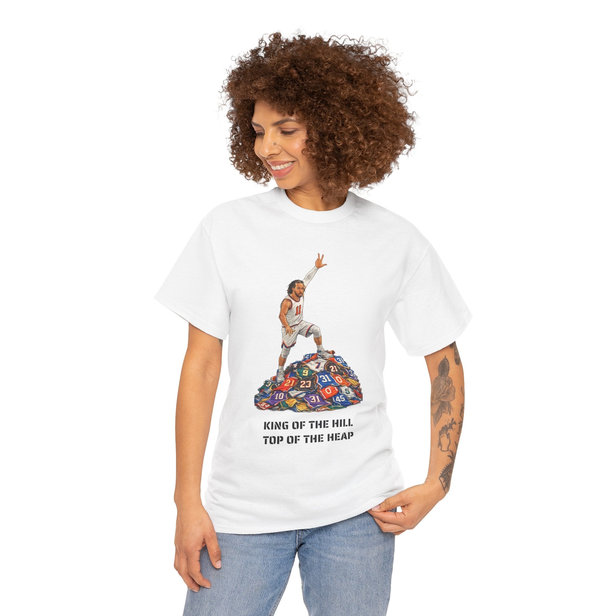 Jalen Brunson King of the Hill Top of the Heap Tee | New York New York Basketball T-Shirt