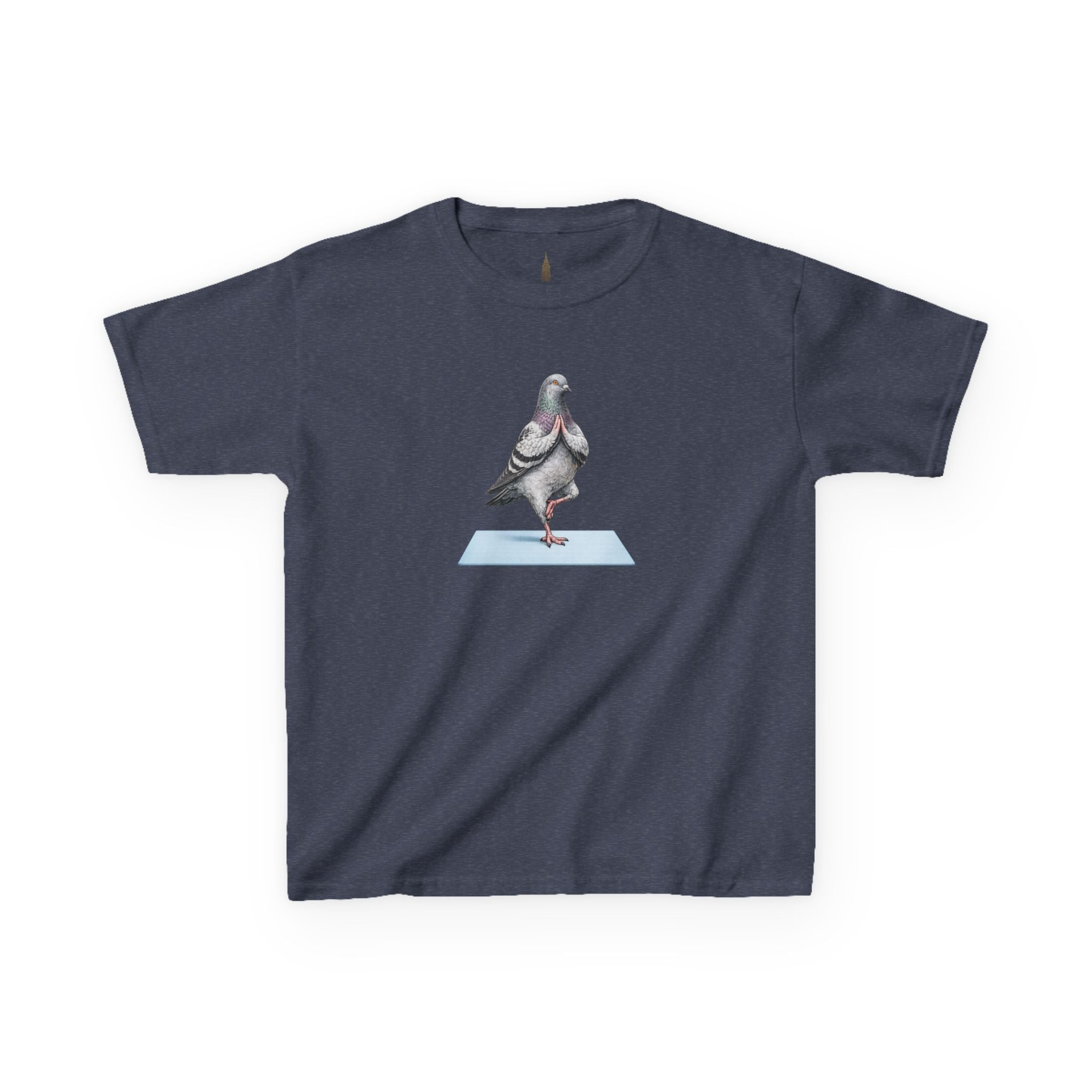 Customizable Central Park NYC Pigeon Kids Yoga Tee — Cute Bird Yoga T-Shirt for Children