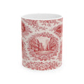 SoHo Red Toile de Jouy Mug | NYC Chinoiserie Ceramic Coffee Cup
