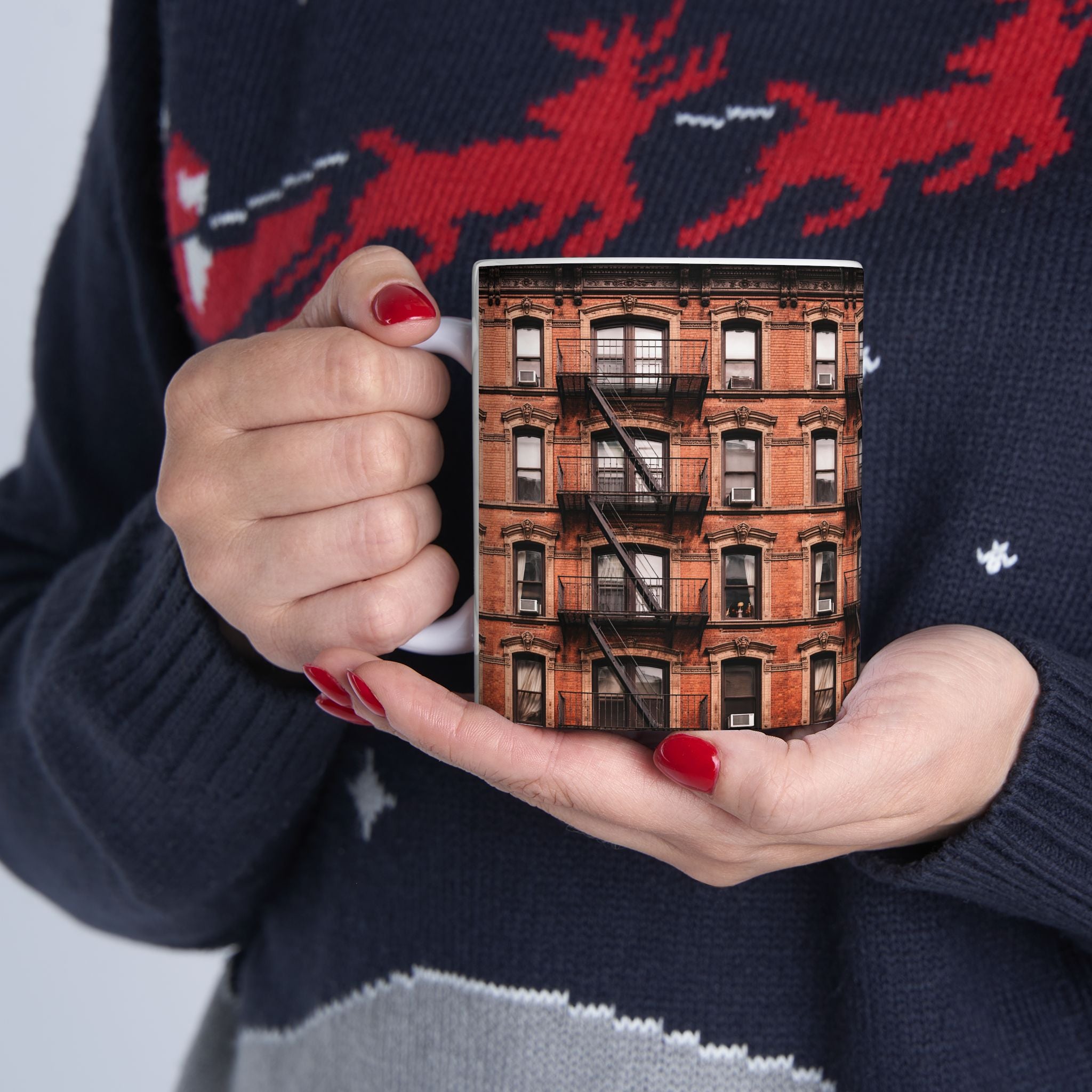 New York Tenement Building Mug | NYC Architecture Building Ceramic Mug