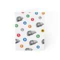New York Subway Train Transit Icons Greeting Cards | NYC Metro Subway Pattern Blank Note Card Set