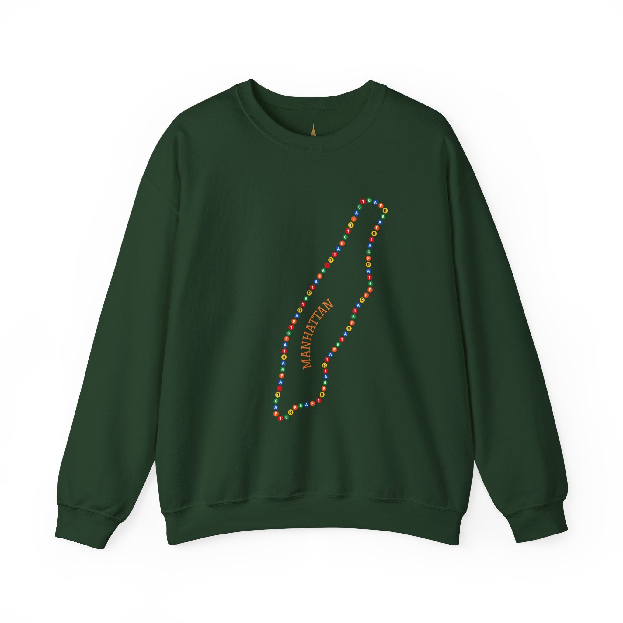 Manhattan Map Subway Signs Sweatshirt | NYC Crewneck Sweater
