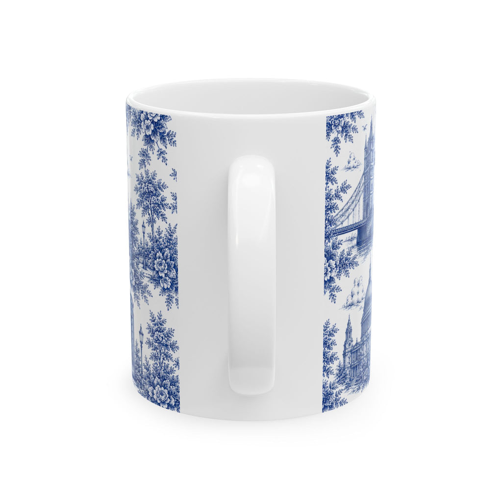 London Blue Toile du Jouy Ceramic Mug – Vintage London Icons (11oz)