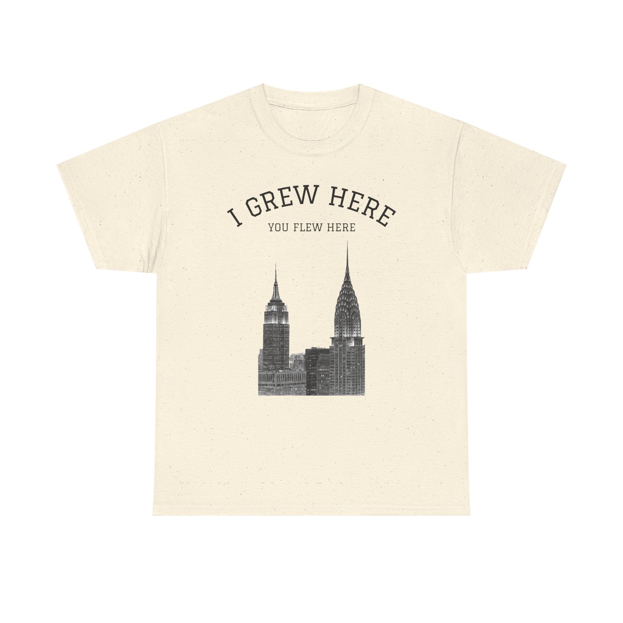 New York City Skyline Tee | I Grew Here You Flew Here Empire State & Chrysler Buildings Manhattan Tee