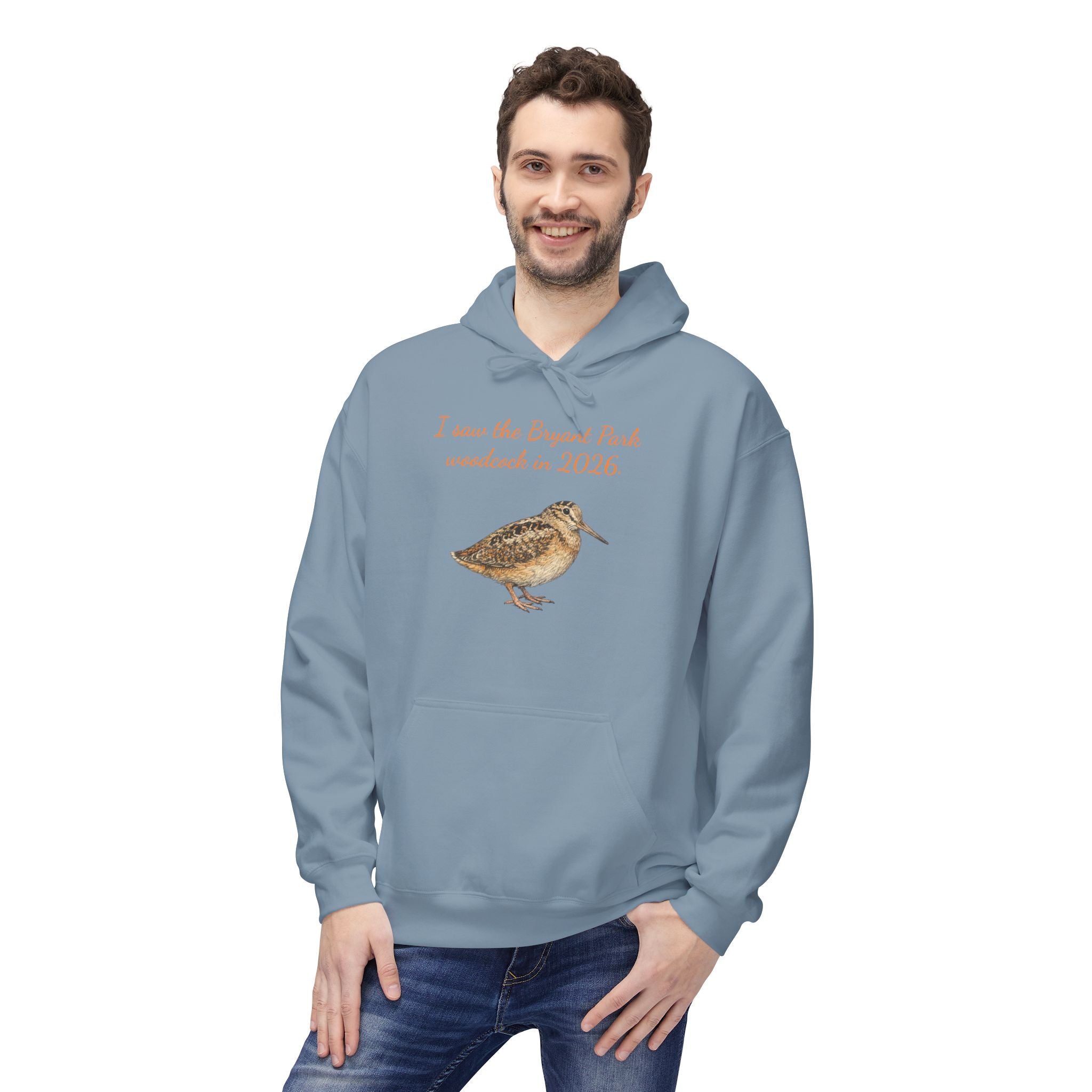 Bryant Park American Woodcock Bird Hoodie — Nature & Birdwatching Hooded Pullover Sweatshirt