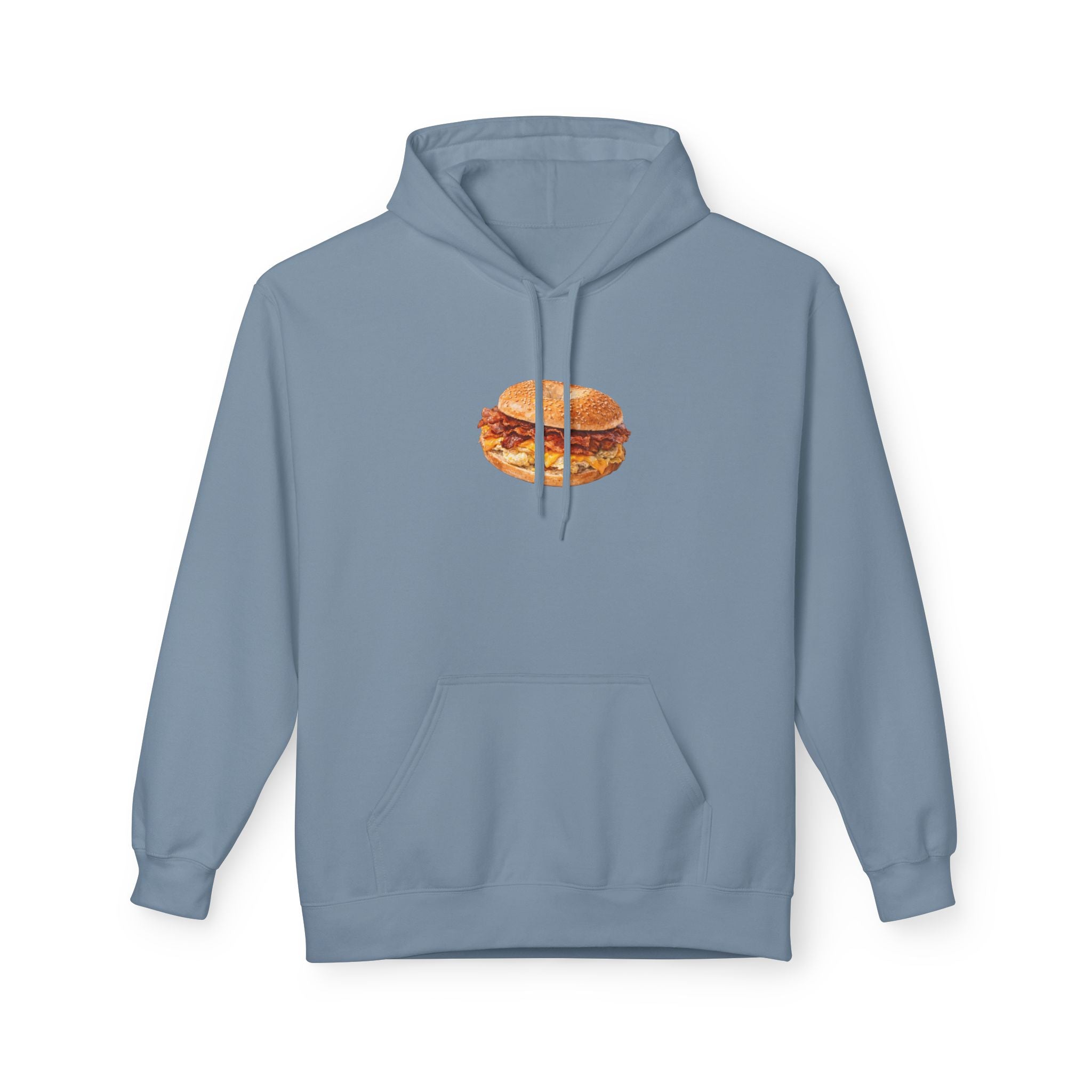 NYC Bacon Egg and Cheese Hoodie — New York Sandwich Hooded Pullover Sweatshirt