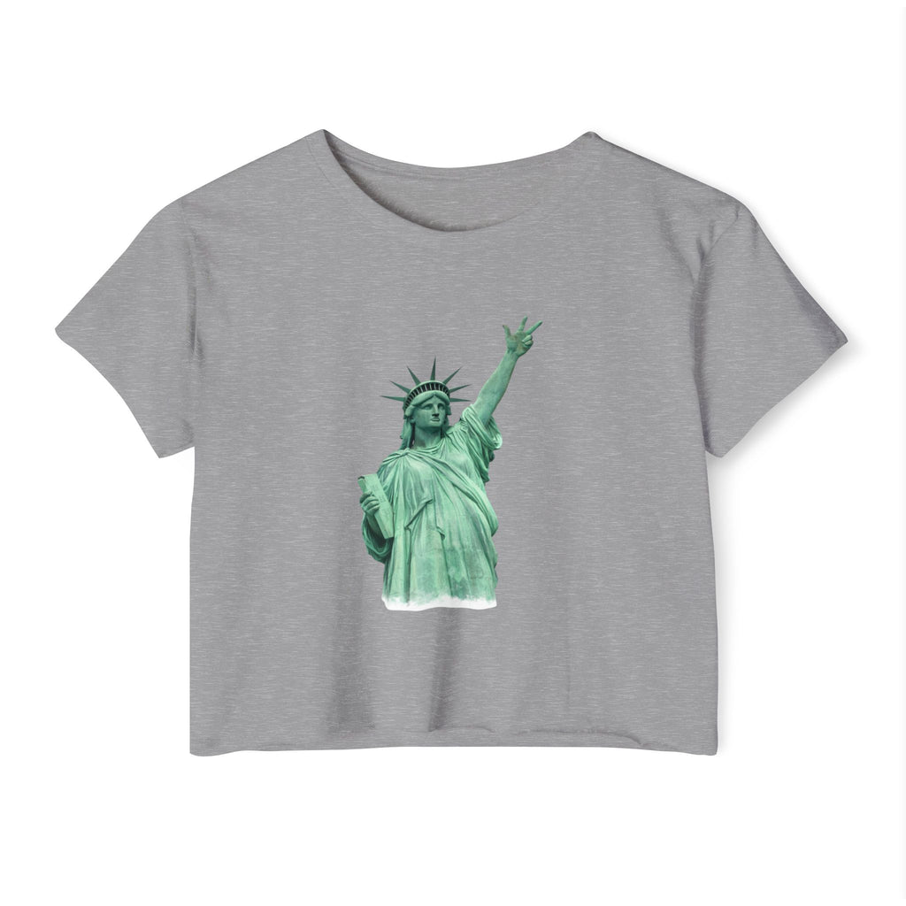 Statue of Liberty Three Points Crop Top Tee | New York Basketball Jalen Brunson T-shirt