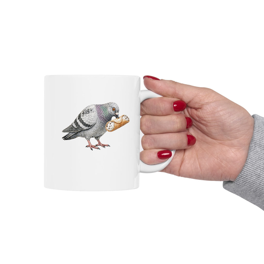 Customizable Arthur Avenue NYC Pigeon Mug | Cannoli Bird Lovers Ceramic Coffee Cup