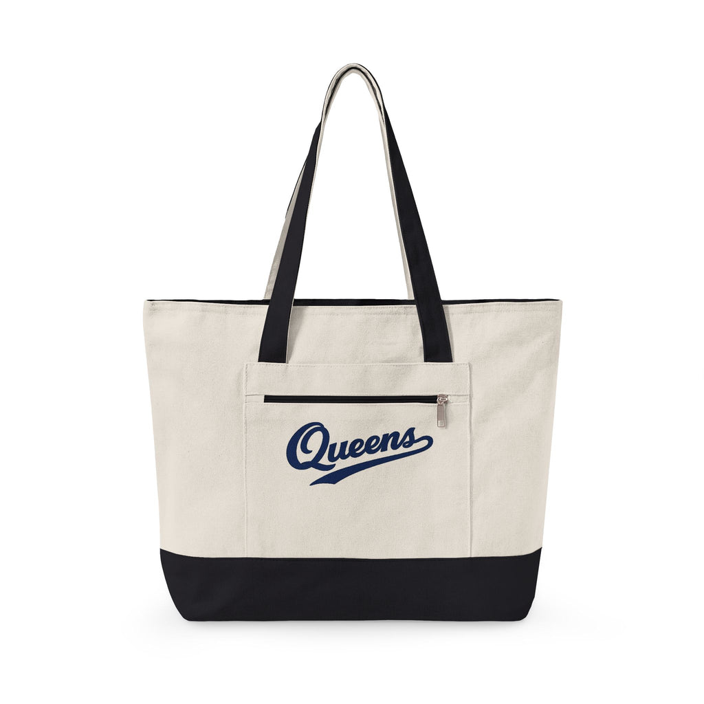 Queens Canvas Tote — Zippered Market Bag