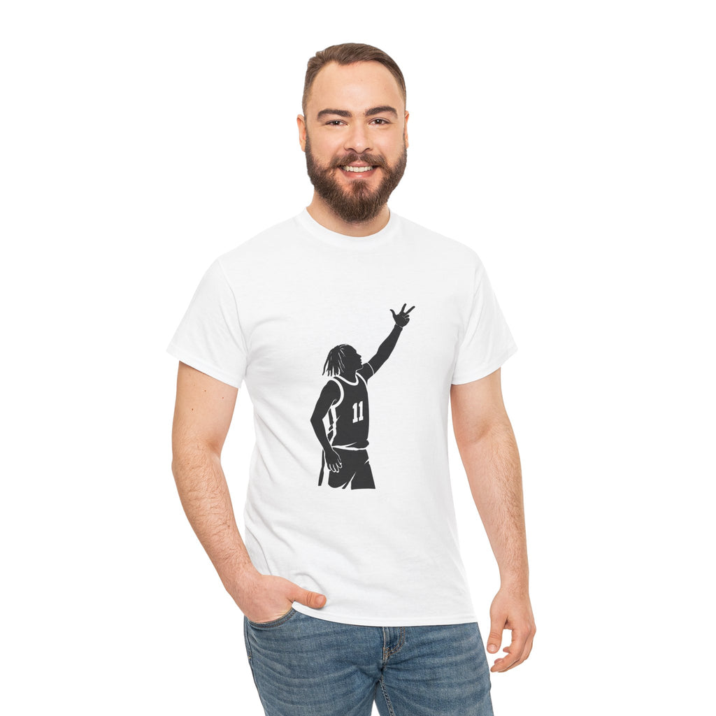 Customizable Jalen Brunson 3 Points Celly T-Shirt | New York Basketball Tee