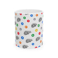 New York Subway Train Transit Icons Mug | NYC Metro Subway Pattern 11oz Coffee Tea Cup