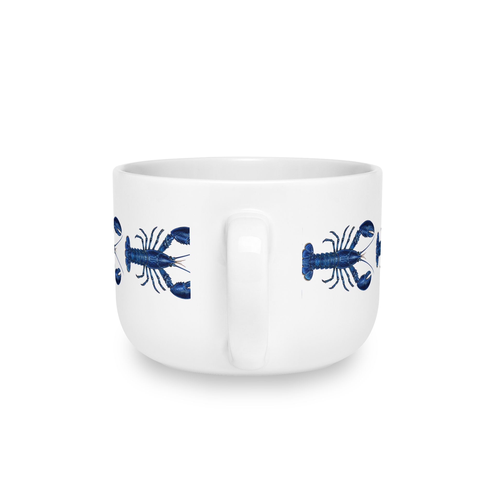 Hamptons Blue Lobster Bisque 25oz Ceramic Soup Bowl