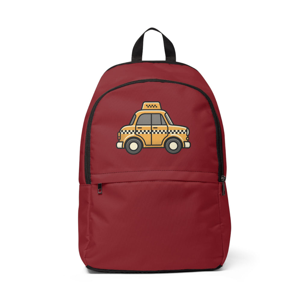 Taxi Cab NYC Kids Backpack — New York Cartoon Yellow Checkered Taxi Cab  Book Bag