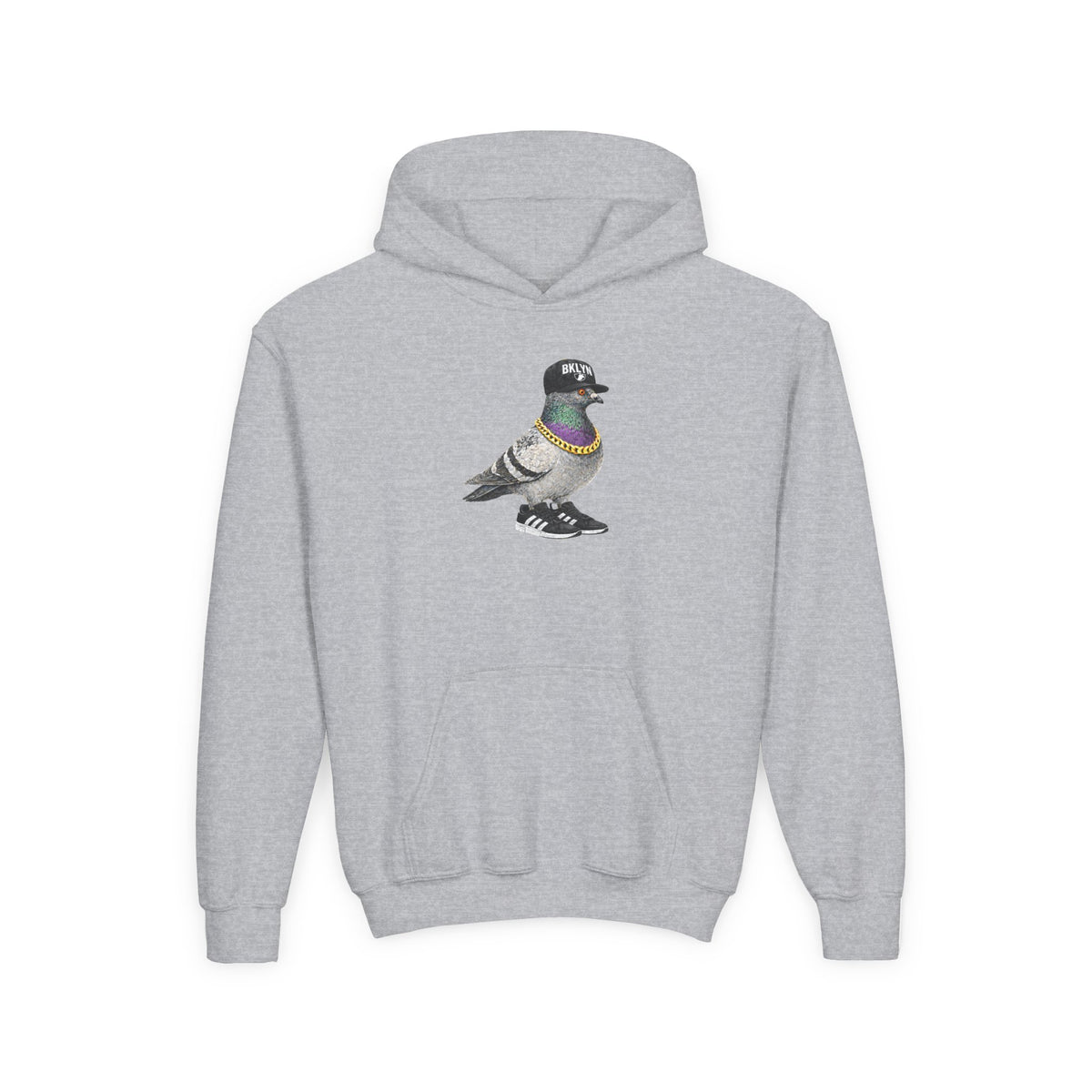 Customizable Brooklyn NYC Pigeon NYC Kids Hoodie | New York Baseball Sports Fan Bird Lovers Childrens Hooded Sweatshirt