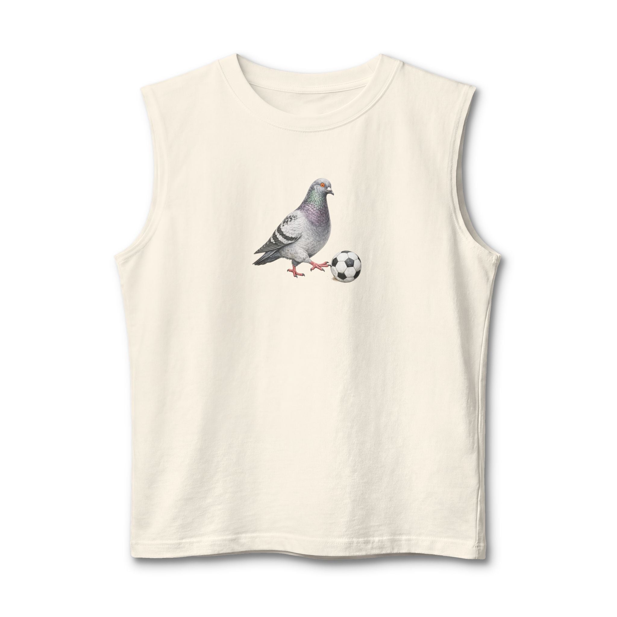 Customizable Corona NYC Pigeon Soccer Muscle Tank Top | Soccer Player Bird Lovers Tee