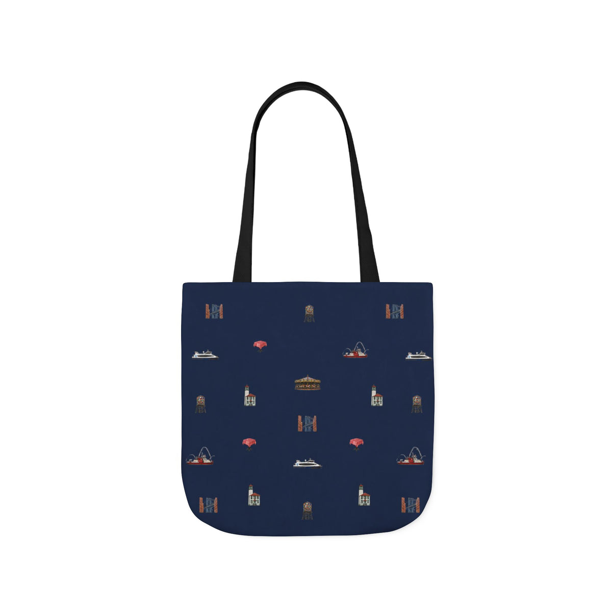 Icons of DUMBO Navy Canvas Tote