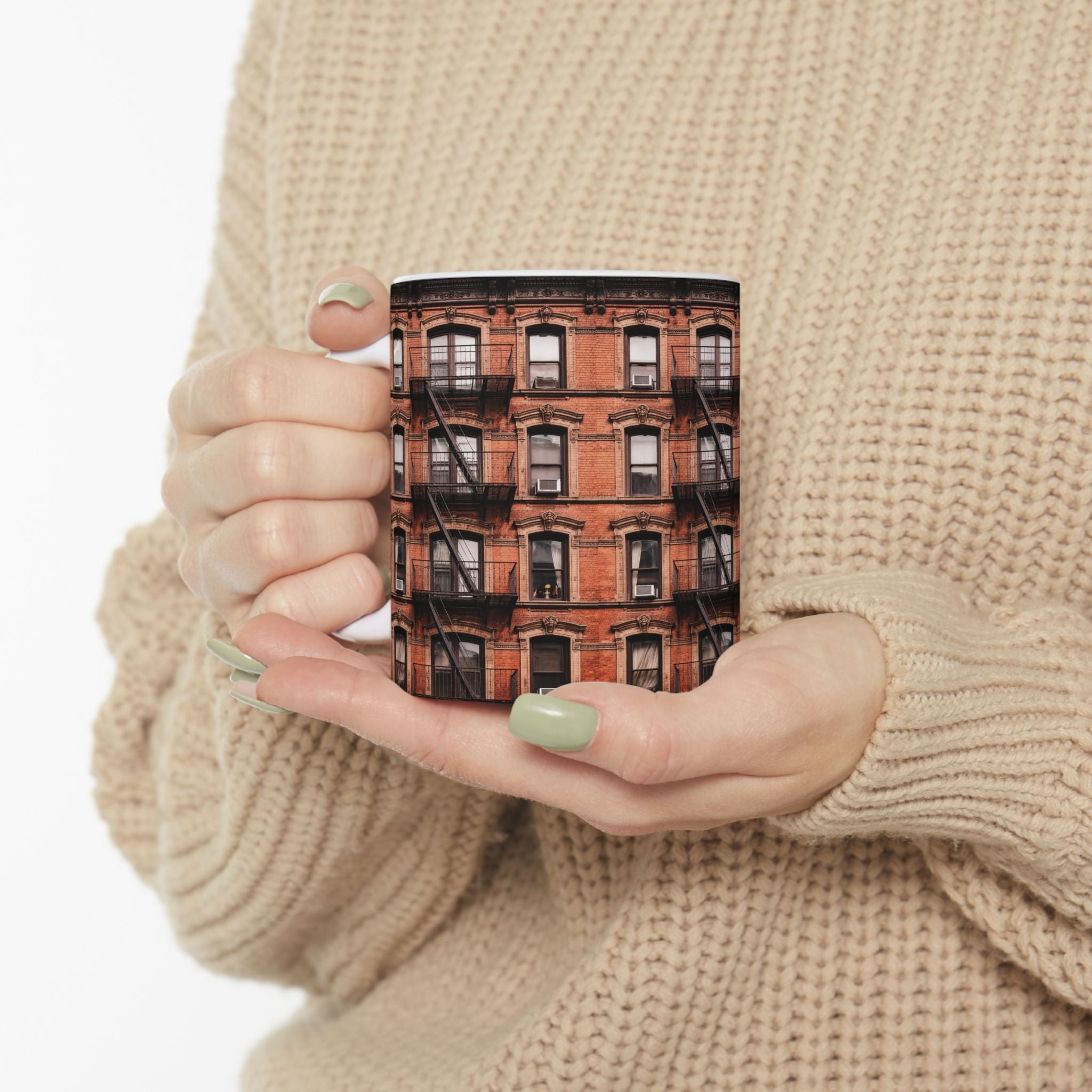 Lower East Side Tenement Building Mug | NYC Architecture Building Ceramic Mug