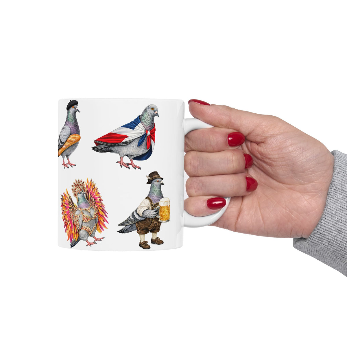 Parade Day New York | NYC Pigeon 11oz Party Time Mug  St. Patrick's Day, Bastille Day, West Indian Day, Puerto Rican Day, Oktoberfest, Dominican Day, Chinese New Year, Gay Pride