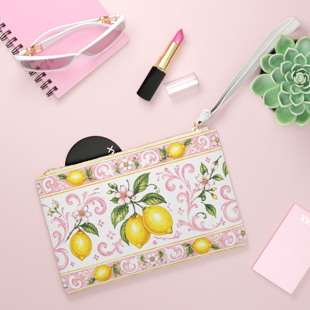 Little Italy Amalfi Pink and White with Lemon Clutch