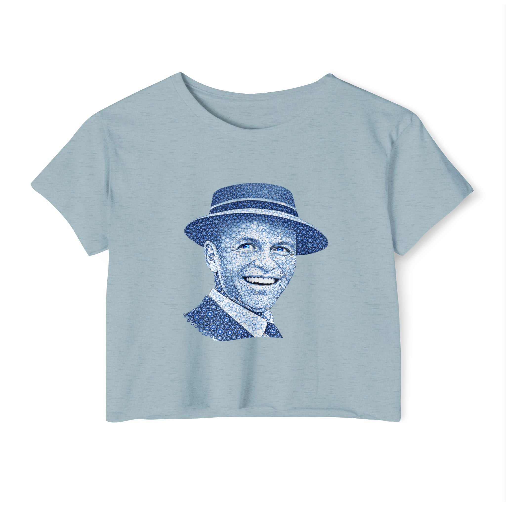 Poker Chip Frank Sinatra Crop Top T-shirt   Music Tee