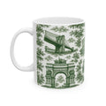 Brooklyn Green Toile de Jouy Mug | NYC Chinoiserie Ceramic Mug