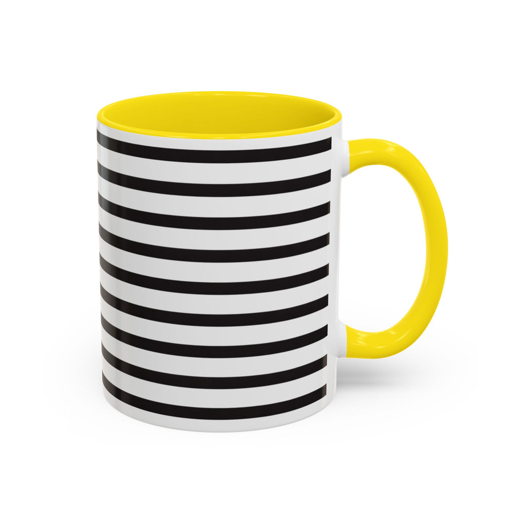 Rainy Day Stripes Mug | Yellow Coffee Cup