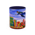 Over The Town  Marc Chagall-inspired Fan Art Manhattan Skyline NYC Accent Coffee Mug