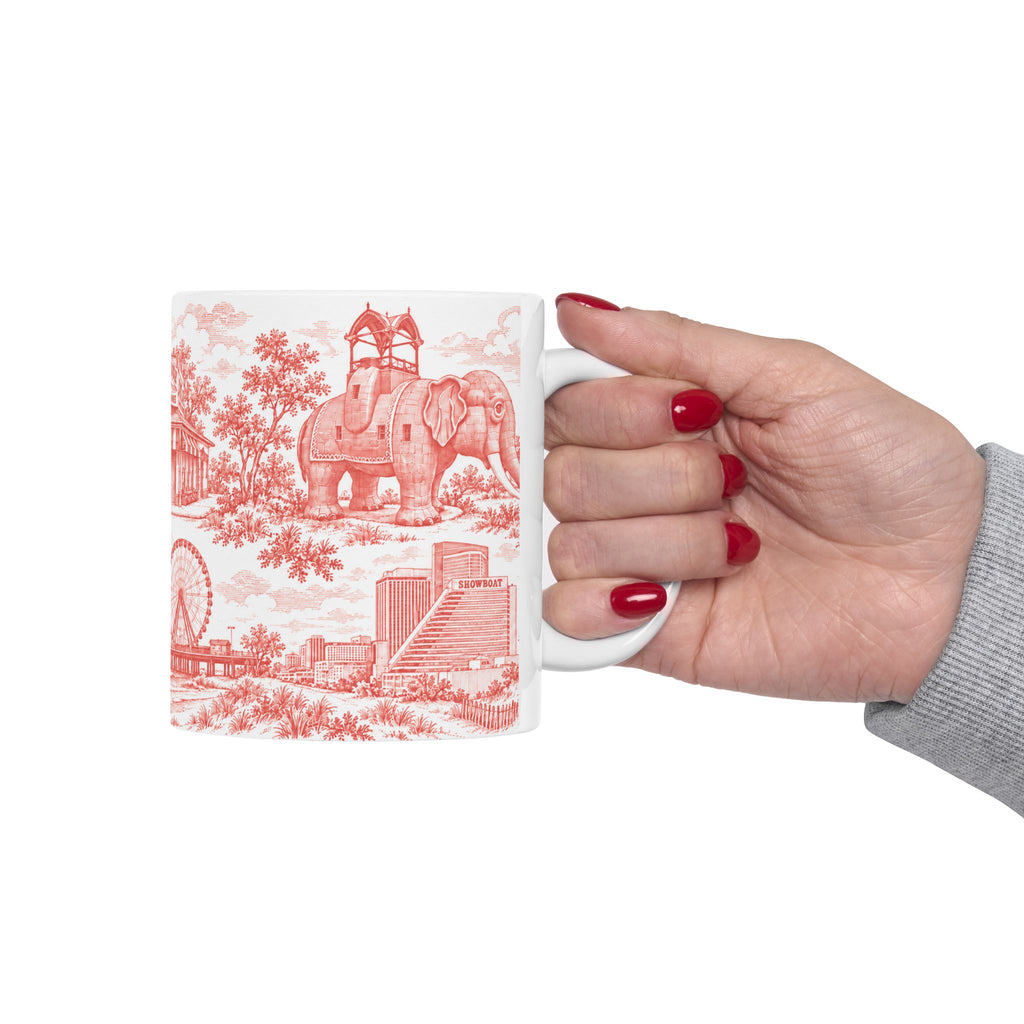 Atlantic City Red Toile de Jouy 11oz Mug