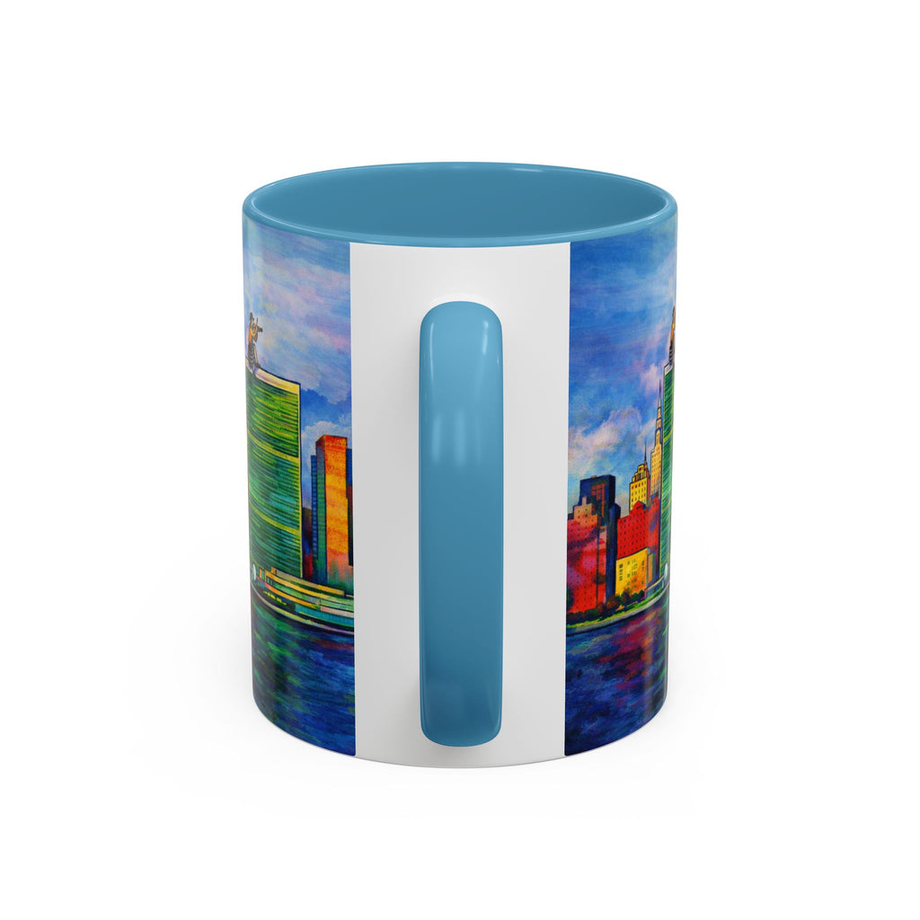 Fiddler on the Manhattan Roof  Marc Chagall-inspired Fan Art NYC Accent Coffee Mug