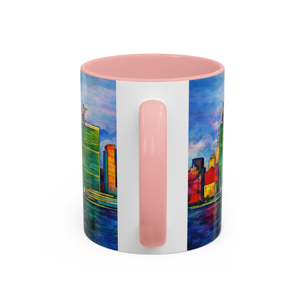 Fiddler on the Manhattan Roof  Marc Chagall-inspired Fan Art NYC Accent Coffee Mug