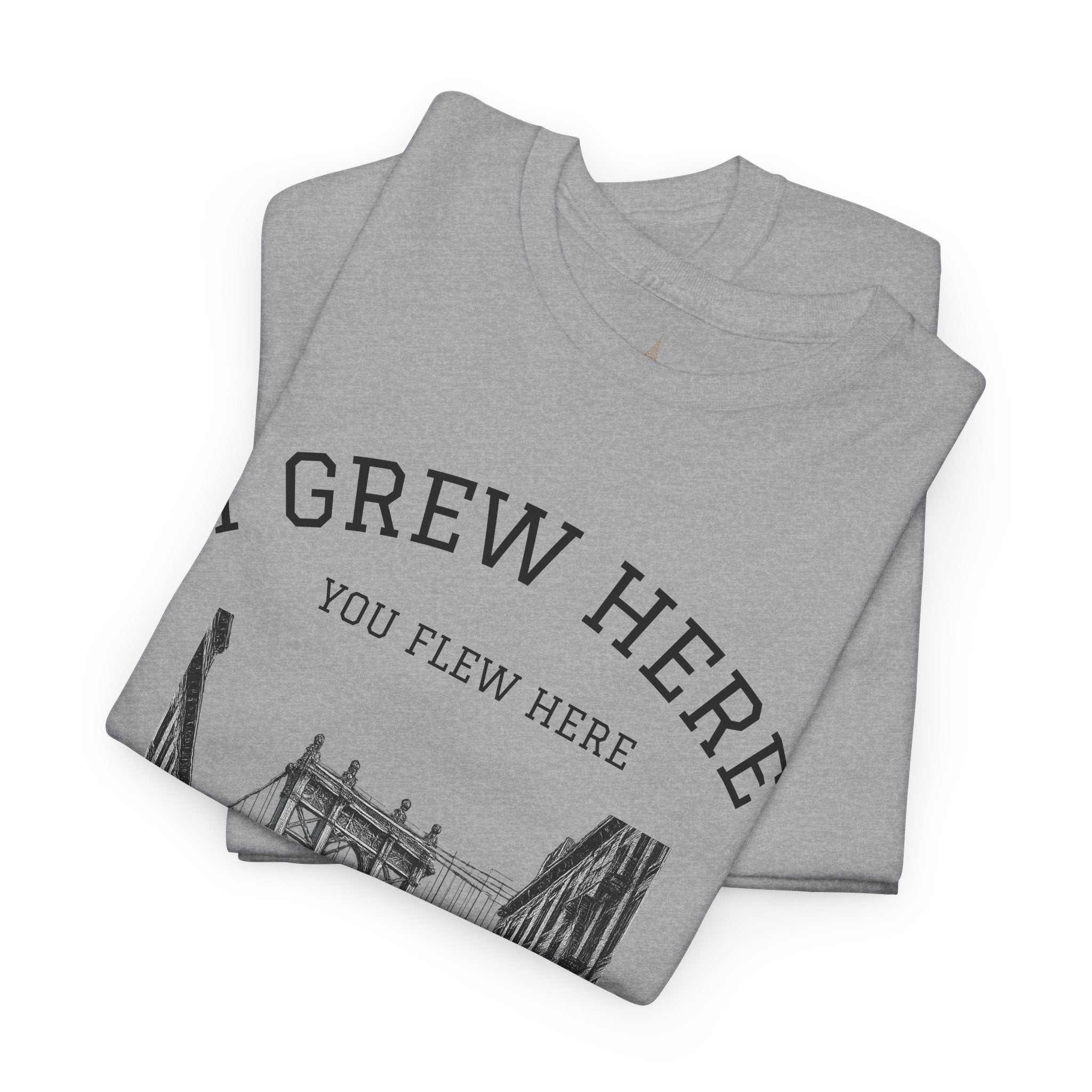 DUMBO Brooklyn Manhattan Bridge T-Shirt  I  I Grew Here You Flew Here Tee