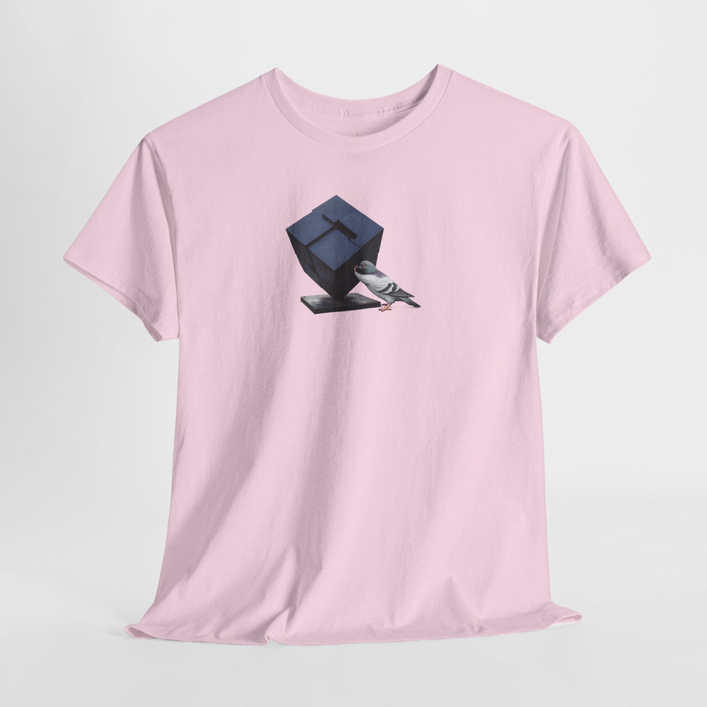 Customizable Astor Place NYC Pigeon T-Shirt | Alamo Black Cube Tee