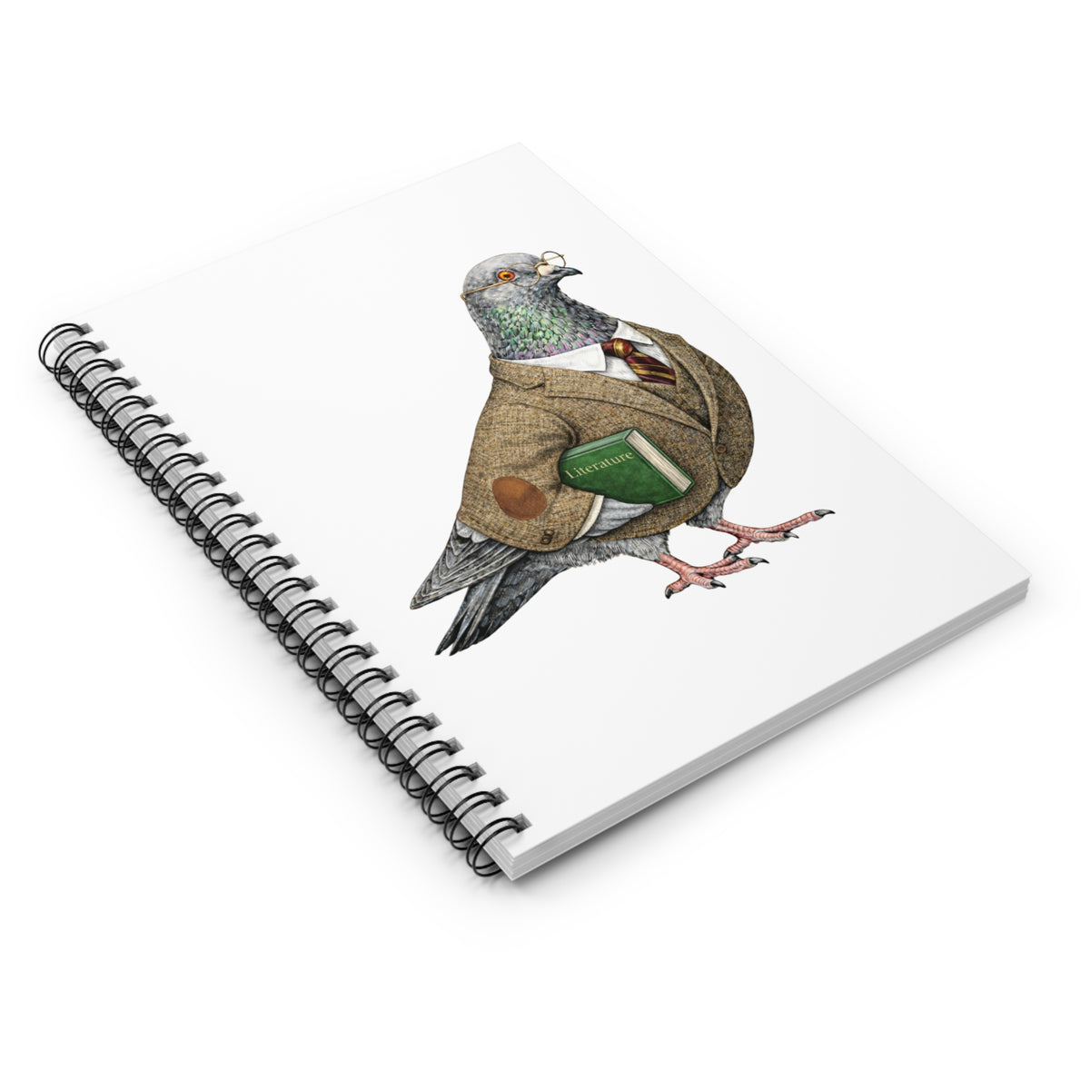 Customizable Morningside Heights NYC Pigeon Spiral Journal | Manhattan University Professor Bird Lovers Notebook