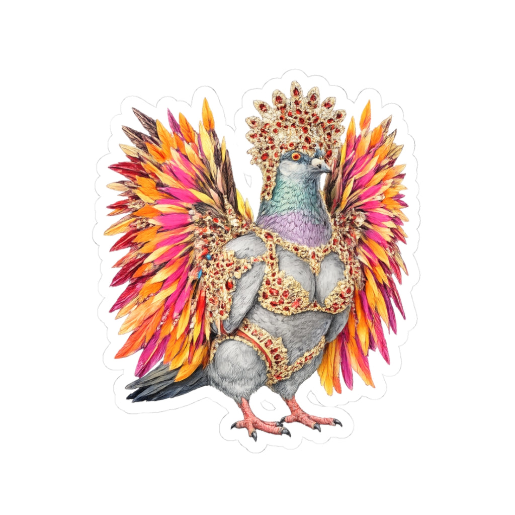 Flatbush NYC Pigeon 3" x 3" Sticker