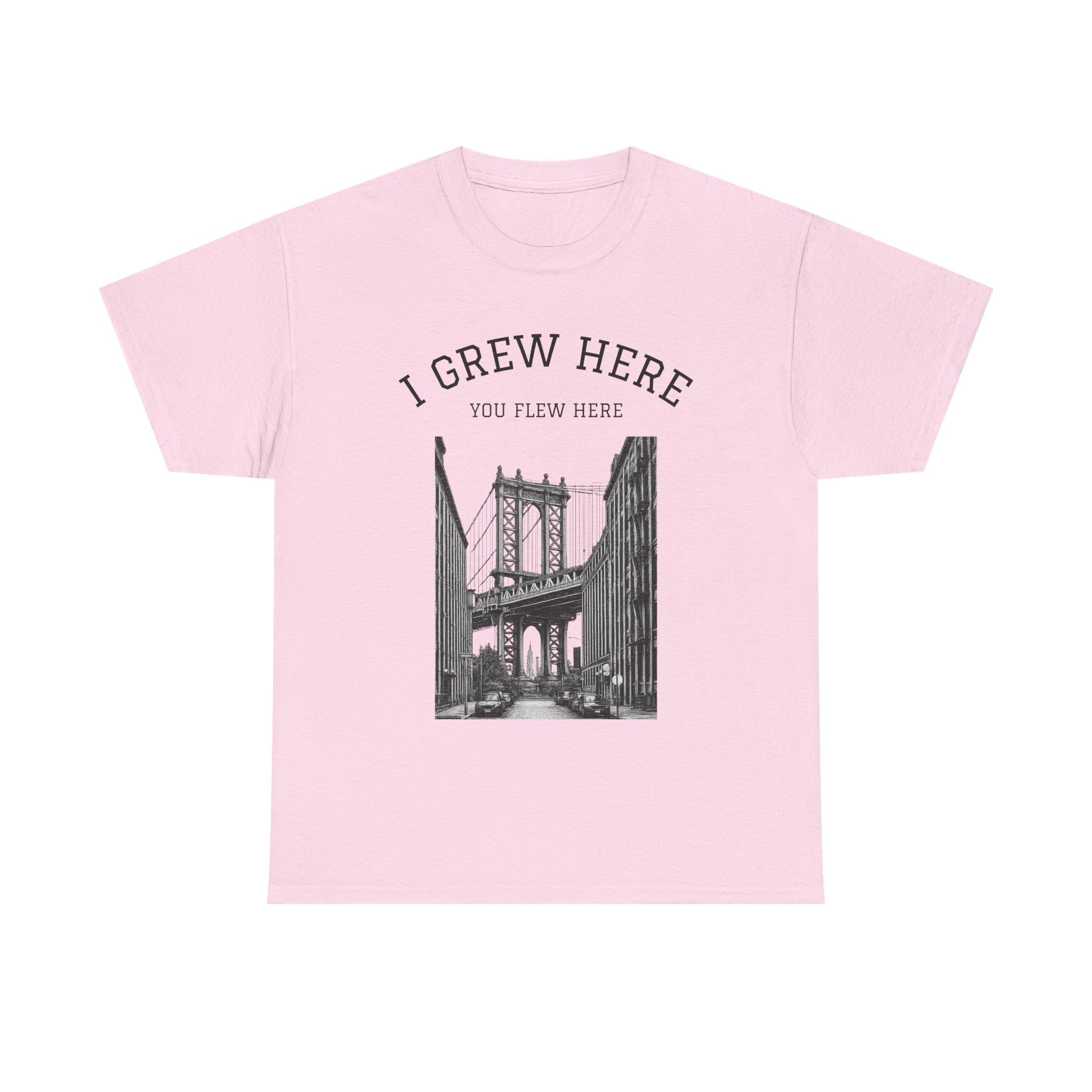 NYC DUMBO Manhattan Bridge T Shirt  I  I Grew Here You Flew Here Tee